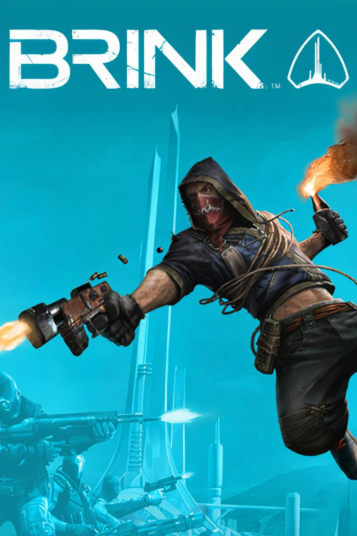 Ảnh minh họa game bắn súng Brink, với các nhân vật đặc trưng trong phong cách nghệ thuật độc đáo, ám chỉ về những vấn đề kỹ thuật và sự thất vọng khi ra mắt.