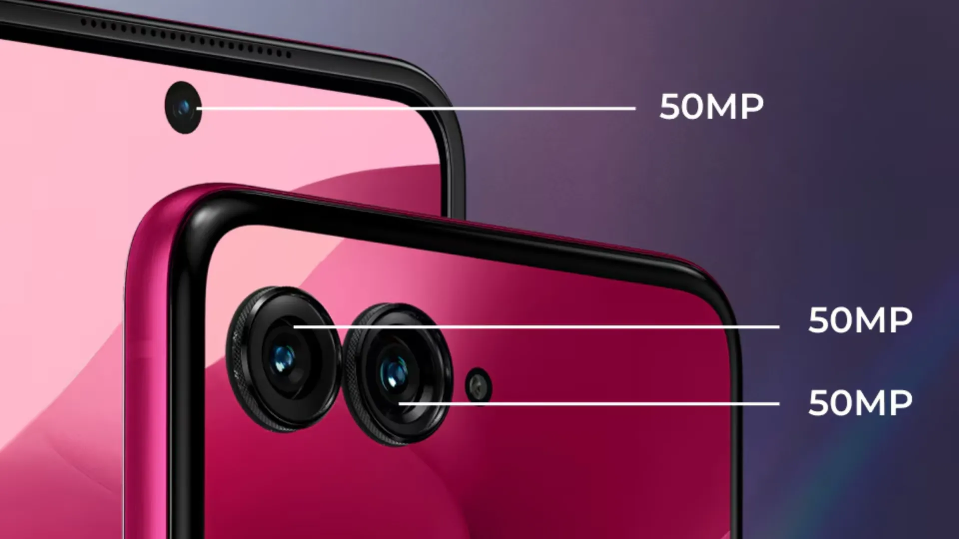 Biểu tượng của ba camera 50MP trên Razr Ultra