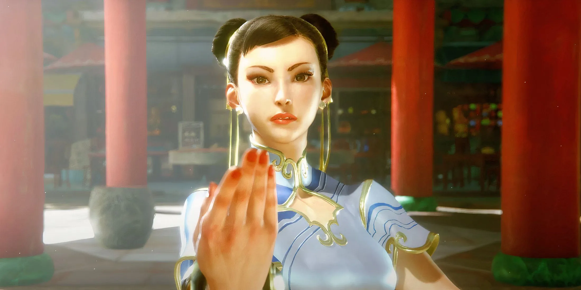 Chun-Li ở tư thế chiến đấu đặc trưng trong Street Fighter 6.