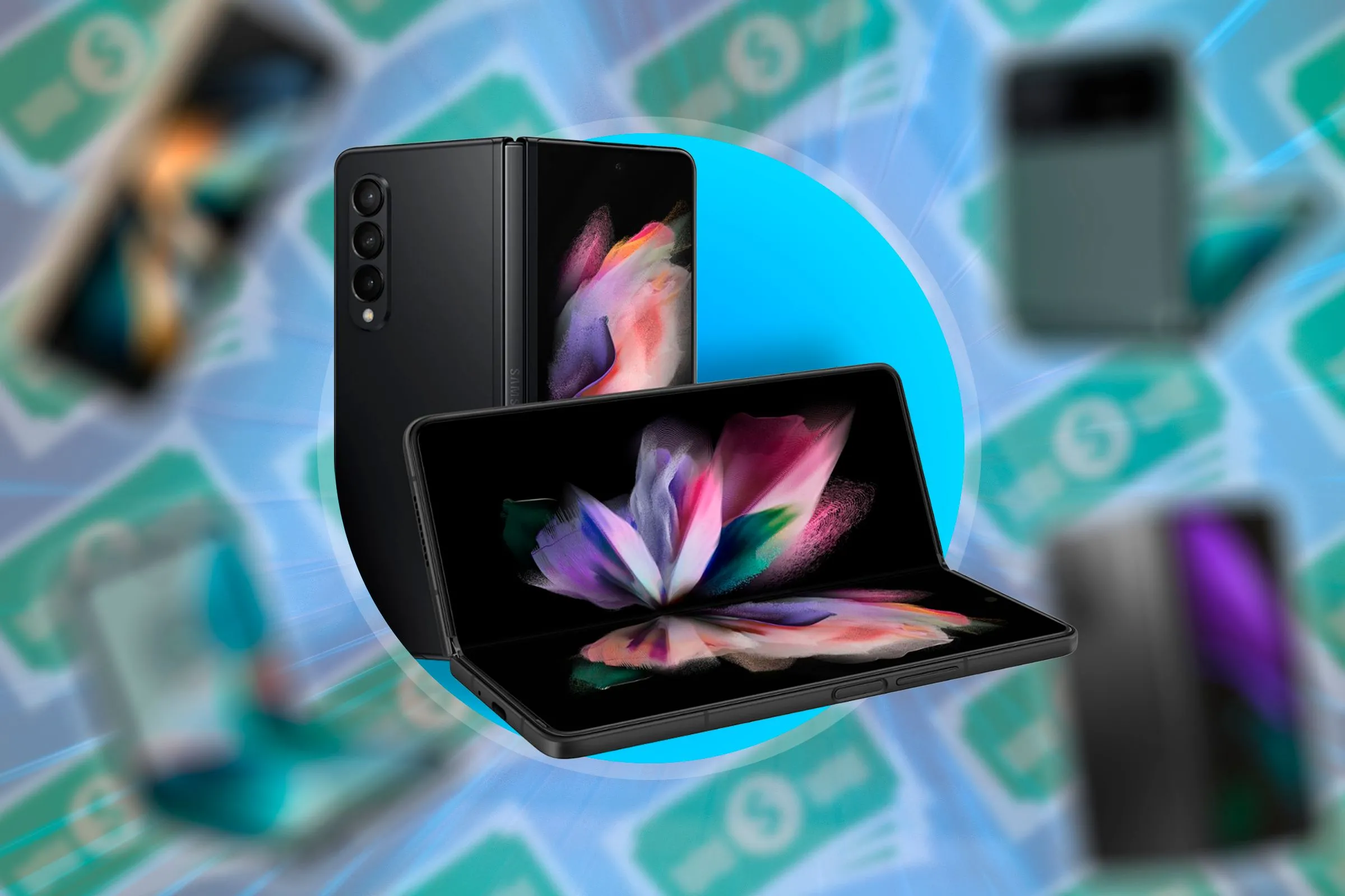 Điện thoại gập Samsung hiển thị màn hình bên ngoài, đại diện cho xu hướng công nghệ điện thoại màn hình gập.