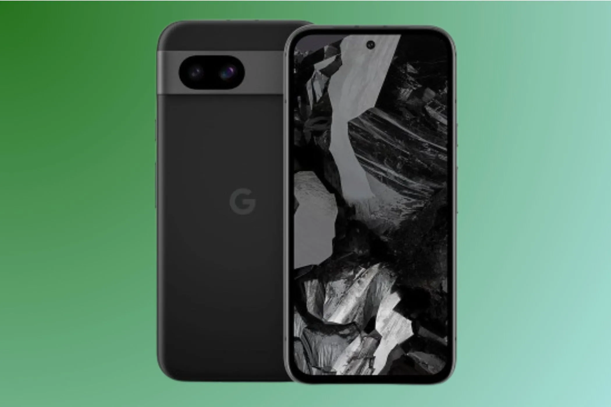 Điện thoại Google Pixel 8a màu đen Obsidian, hiển thị giao diện camera với khung cảnh chụp ảnh, làm nổi bật khả năng chụp ảnh đỉnh cao của smartphone Android giá rẻ.
