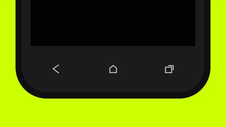 Điện thoại HTC Incredible hiển thị các nút điều hướng cảm ứng trước khi nút Menu bị loại bỏ