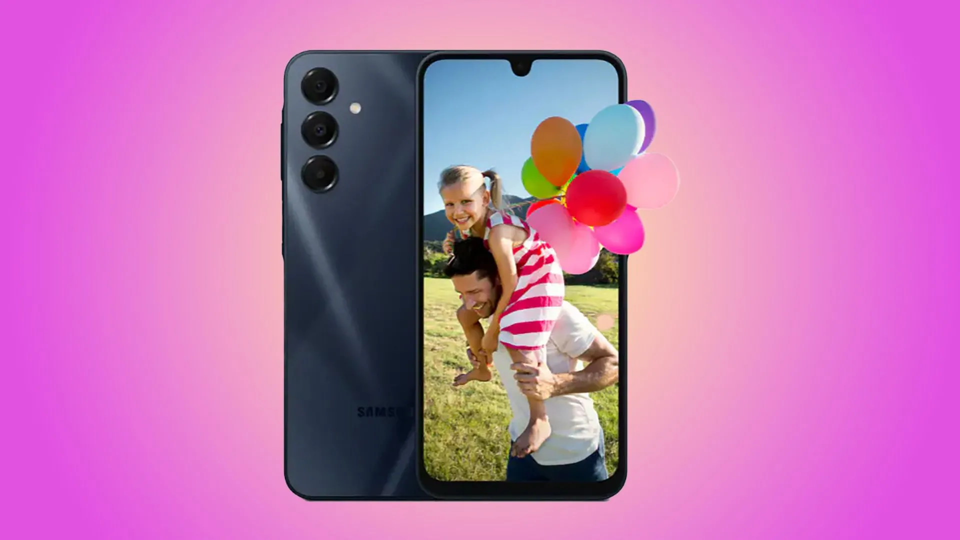 Điện thoại Samsung Galaxy A16 5G màu đen, đặt nghiêng, khoe thiết kế tối giản và cụm camera sau, đại diện cho smartphone Android giá rẻ tốt nhất dưới 5 triệu đồng.