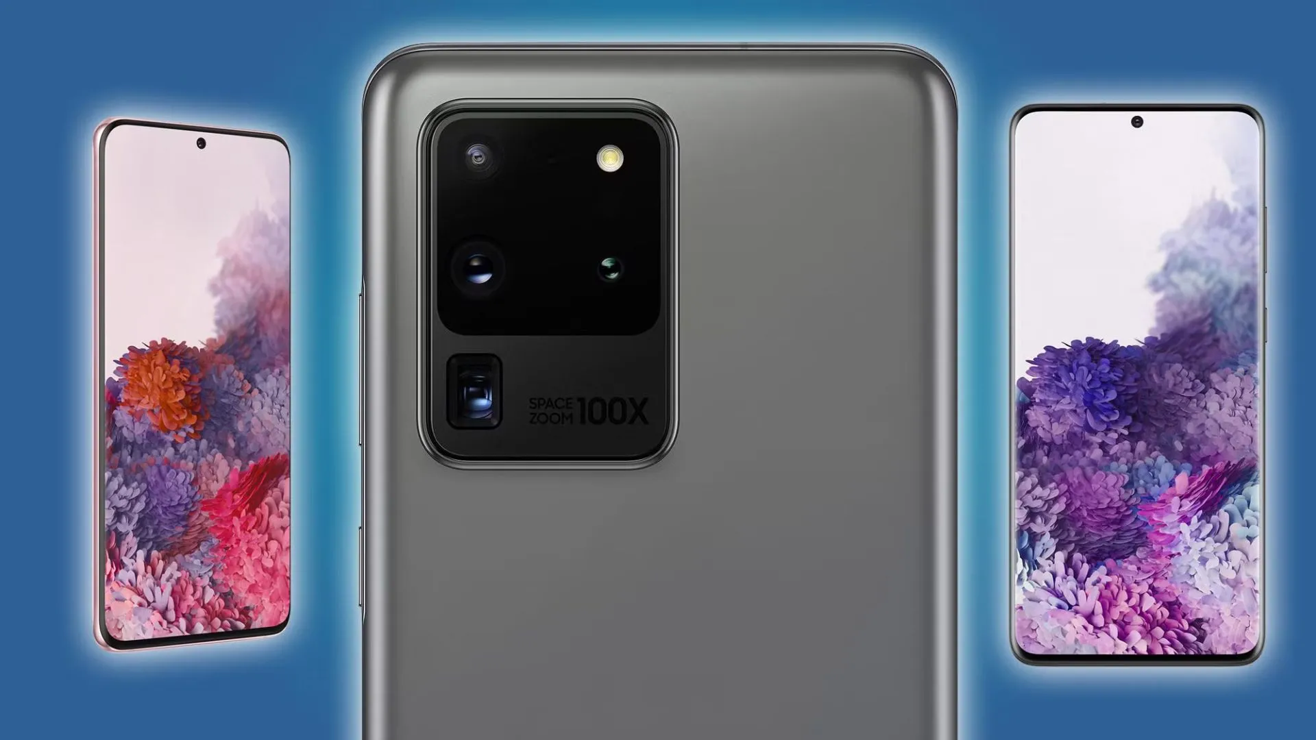Điện thoại Samsung Galaxy S20 Ultra với màn hình hiển thị logo Samsung