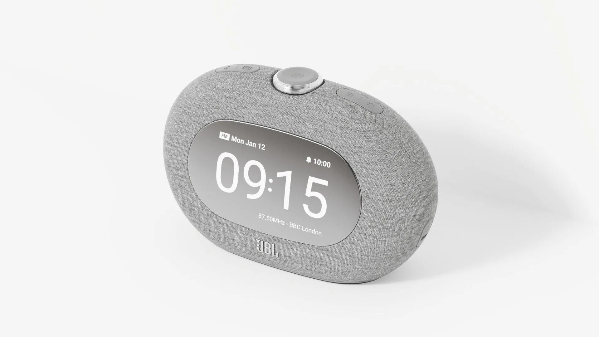 Đồng hồ thông minh JBL Horizon 3 màu xám với tích hợp loa Bluetooth và sạc điện thoại
