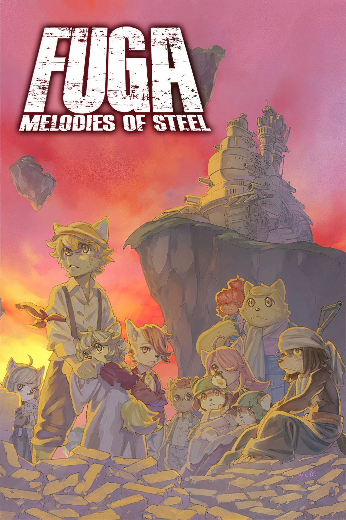 Giao diện chiến đấu theo lượt của Fuga: Melodies of Steel với các nhân vật đáng yêu.