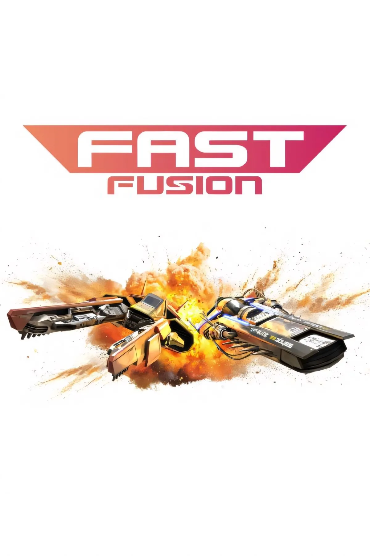 Hình ảnh bìa game FAST Fusion với những chiếc xe đua tương lai tốc độ cao.