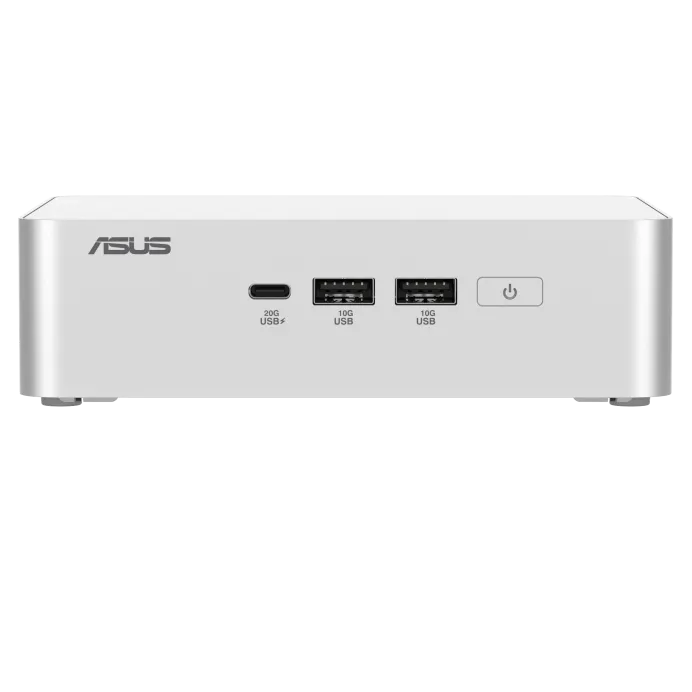 Hình ảnh tổng quan về máy tính mini ASUS NUC 15 Pro+, thể hiện thiết kế nhỏ gọn và hiện đại.