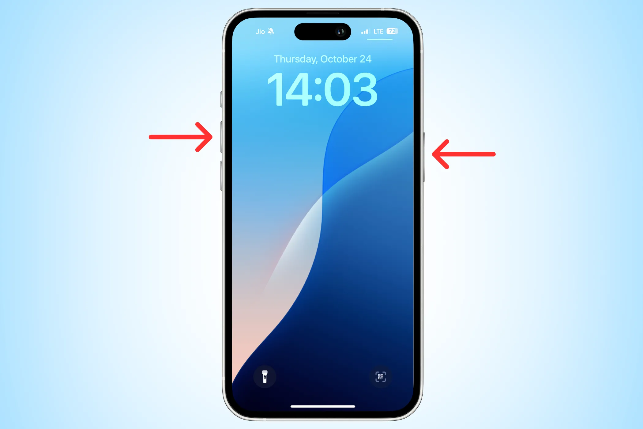Hướng dẫn chụp màn hình iPhone bằng cách nhấn đồng thời nút cạnh và nút tăng âm lượng