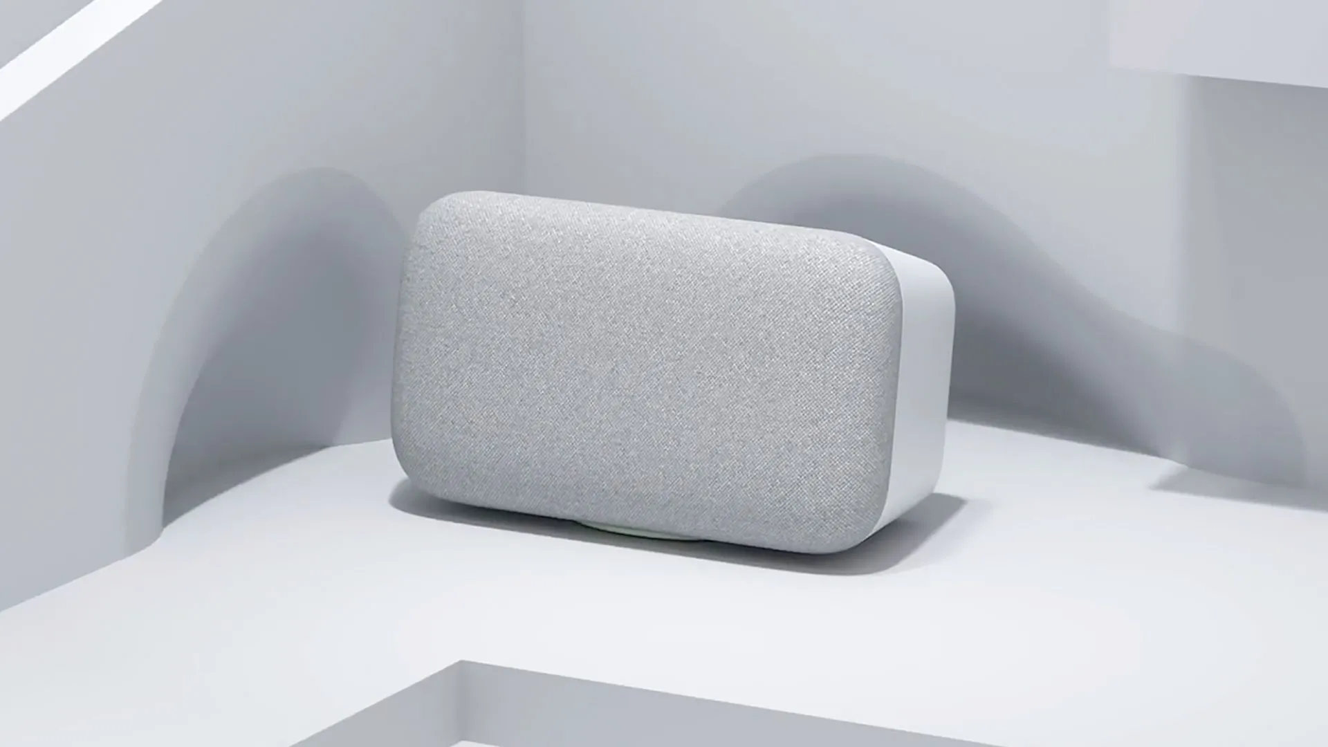 Loa thông minh Google Home Max màu trắng đang phát nhạc
