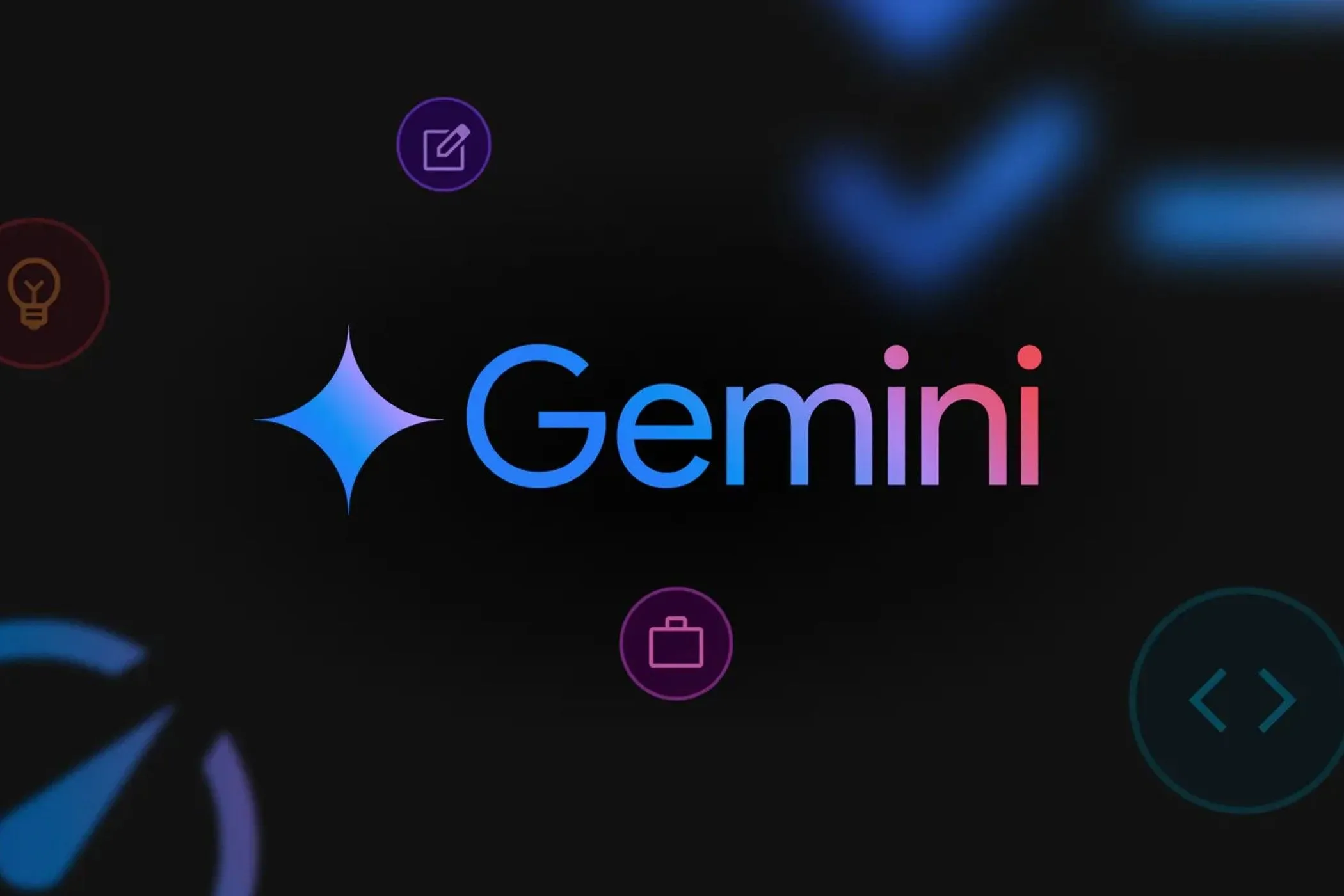Logo của Google Gemini Suite trên nền đen, biểu tượng cho các công cụ trí tuệ nhân tạo tiên tiến mà người dùng được tiếp cận.