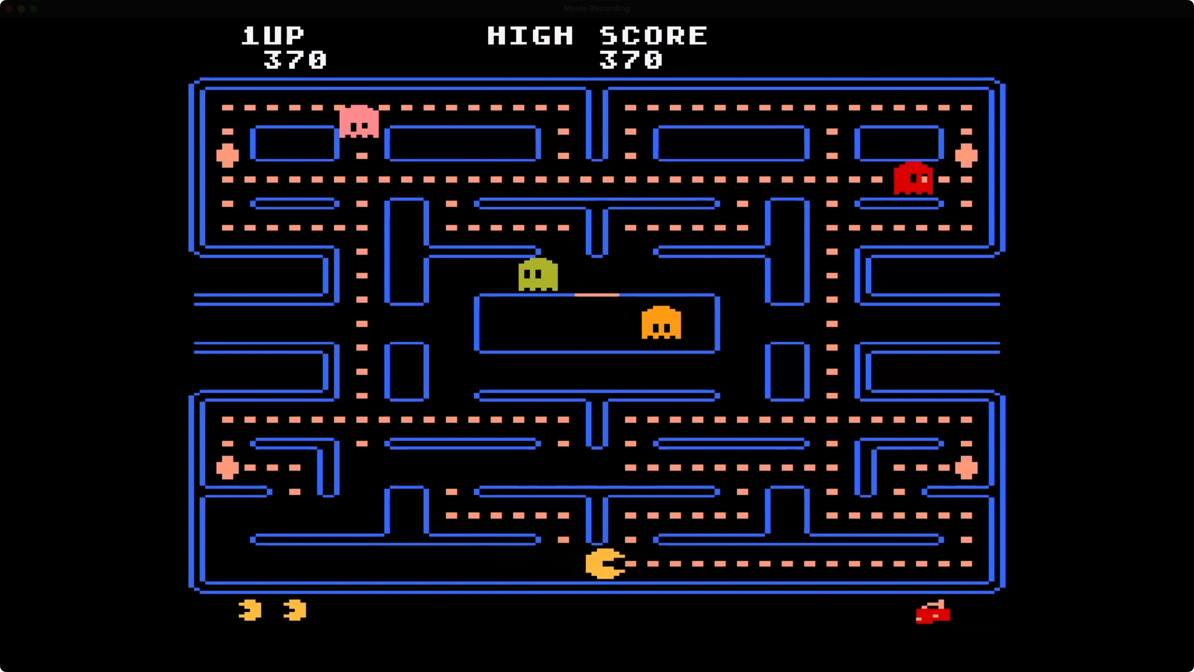 Màn hình chơi Pac-Man trên Apple TV, âm thanh bị lỗi