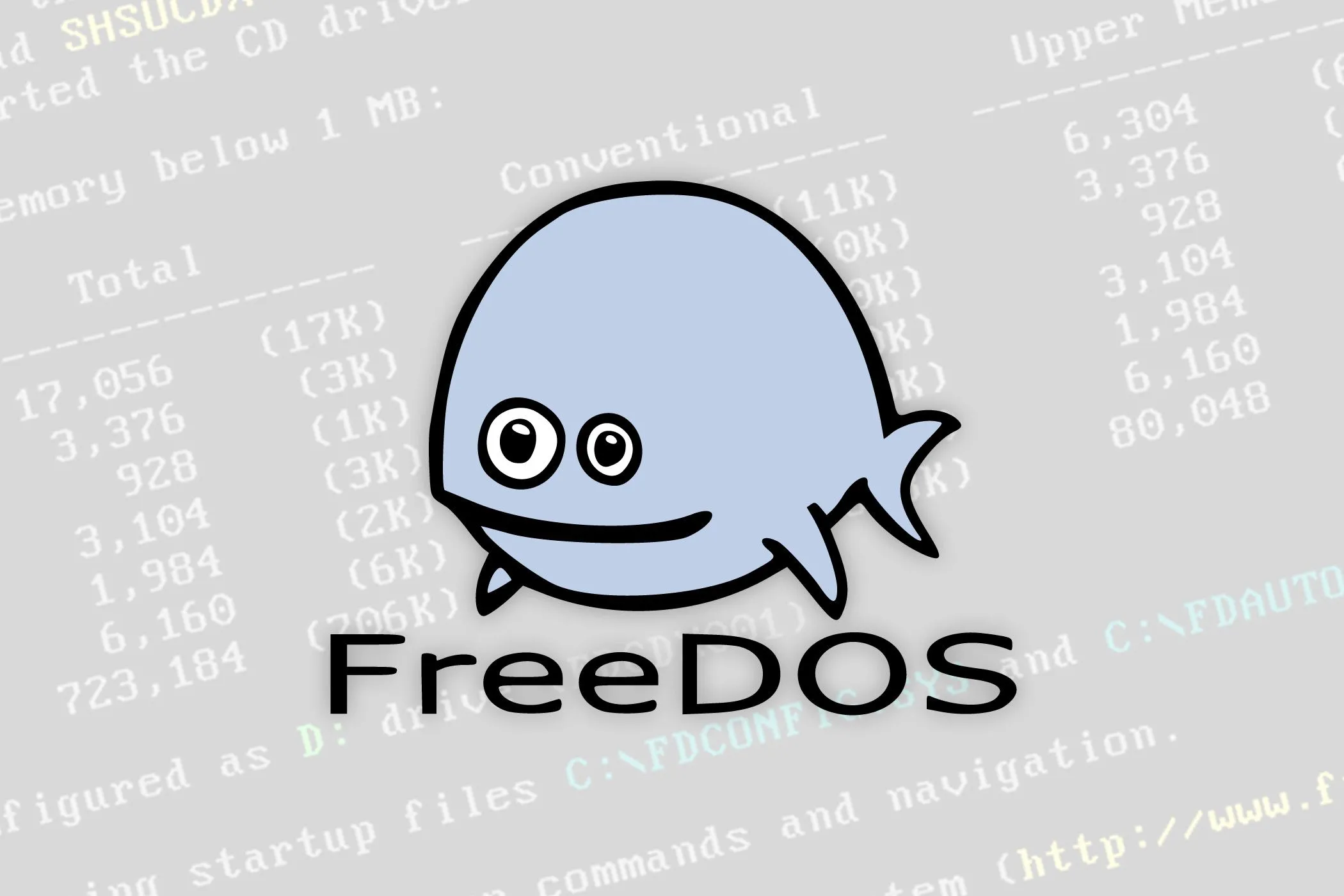 Màn hình giao diện dòng lệnh của hệ điều hành FreeDOS