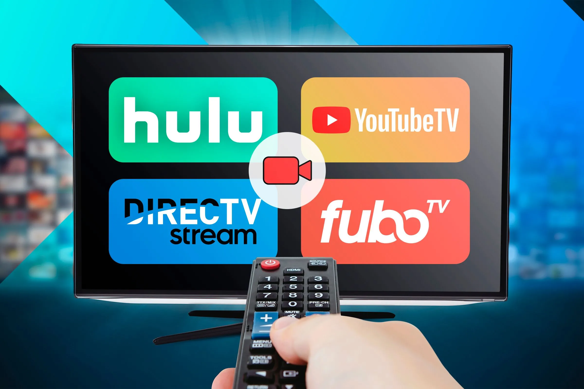 Màn hình TV hiển thị các ứng dụng dịch vụ truyền hình trực tuyến, minh họa tính năng tạm dừng tiện lợi