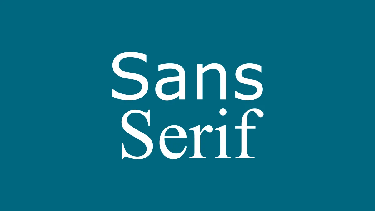 Minh họa các kiểu chữ Sans Serif, thường dùng cho tiêu đề trong thiết kế web