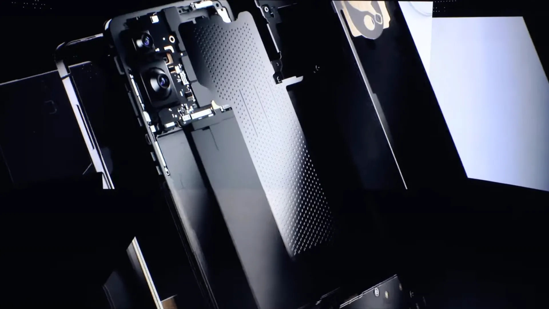 Minh họa cấu trúc bên trong của Galaxy S25 Edge, nhấn mạnh thiết kế siêu mỏng và không gian pin hạn chế.