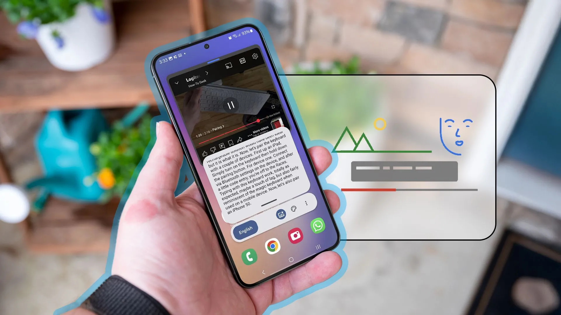 Người dùng trải nghiệm tính năng chú thích trực tiếp của Galaxy AI trên điện thoại Samsung.