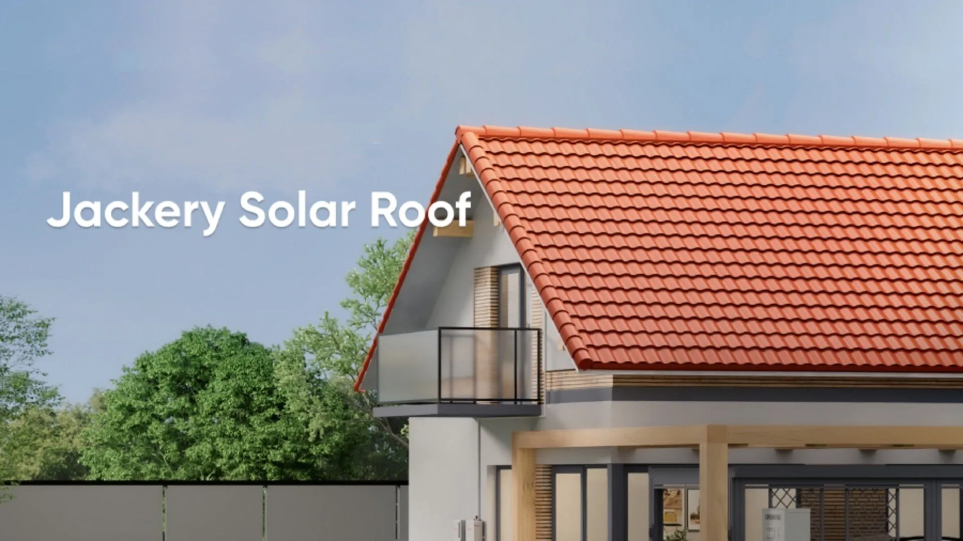 Tấm lợp năng lượng mặt trời Jackery Solar Roof tích hợp liền mạch trên mái nhà
