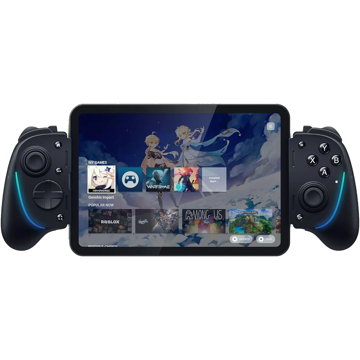 Tay cầm chơi game Razer Kishi Ultra cho điện thoại và iPad mini.