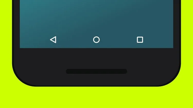 Thanh điều hướng ảo trên điện thoại Nexus 5X với nút Back được đặt ở phía bên trái để tối ưu trải nghiệm người dùng