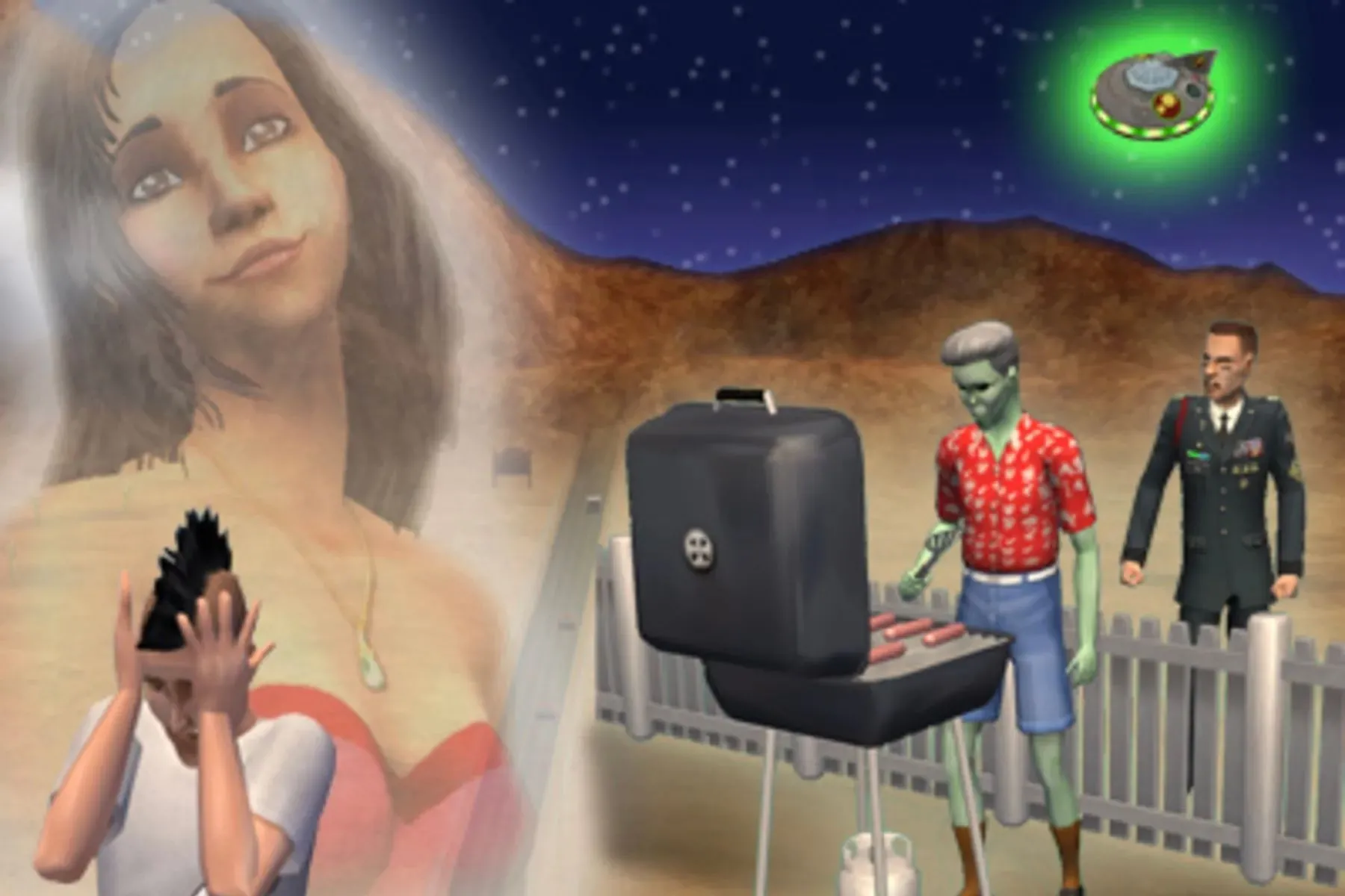 [The Sims 2] Hình ảnh cốt truyện khi tải khu phố Strangetown trong The Sims 2, gợi mở về chiều sâu lore của game.