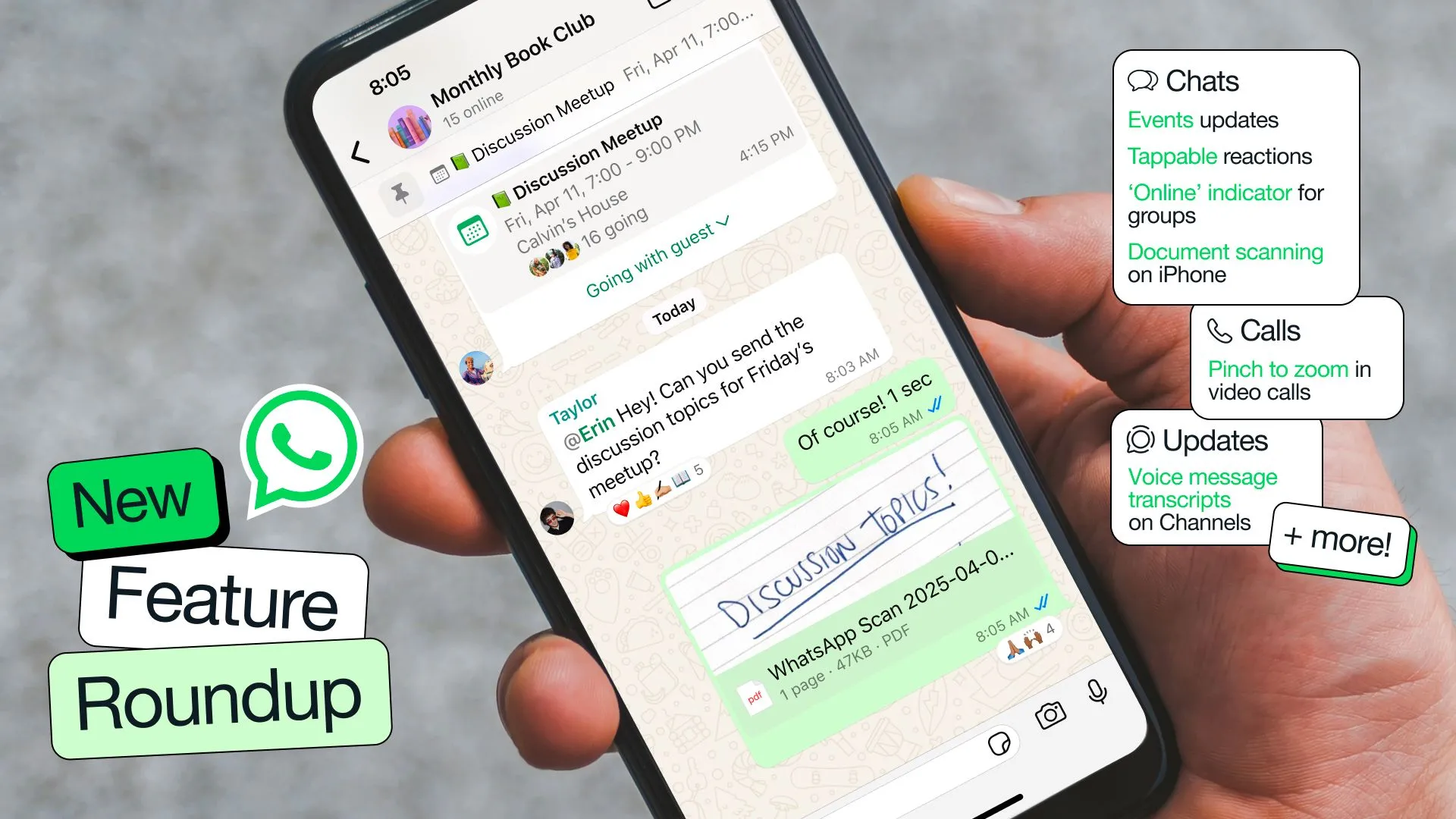 Tính năng mới của WhatsApp hiển thị trên màn hình điện thoại thông minh