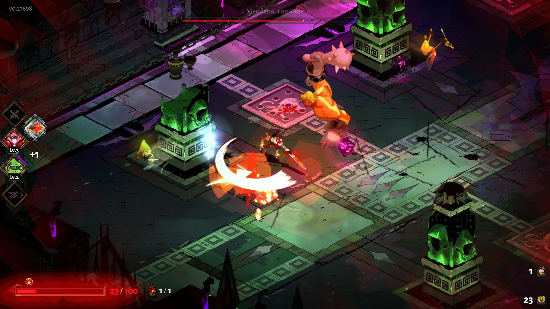 Zagreus sử dụng khả năng đặc biệt khi khám phá Underworld trong Hades.