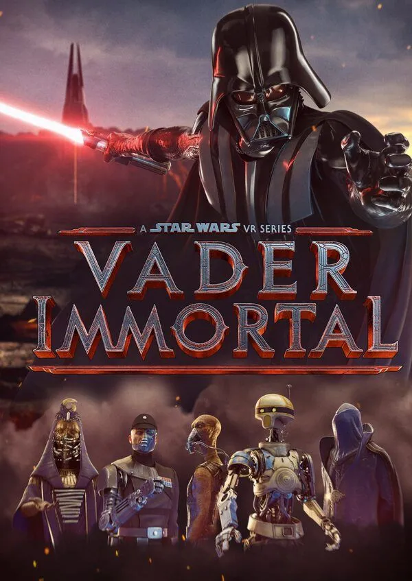 Ảnh bìa của series game thực tế ảo Vader Immortal: A Star Wars VR Series.