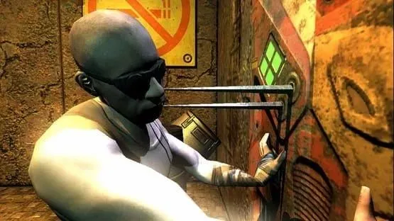 Ảnh chụp màn hình chính thức từ The Chronicles of Riddick: Escape From Butcher Bay, một trong những game chuyển thể từ phim hiếm hoi chất lượng cao thời kỳ đầu.