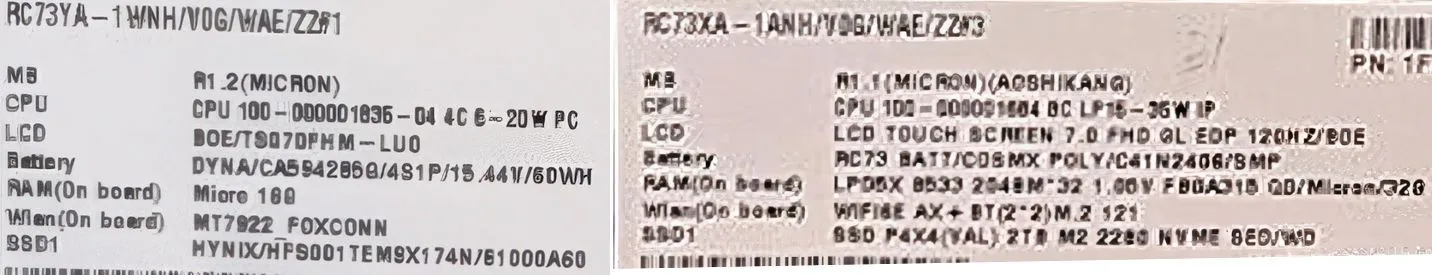 Bảng thông số kỹ thuật rò rỉ của ROG Ally 2 với chip Aerith Plus