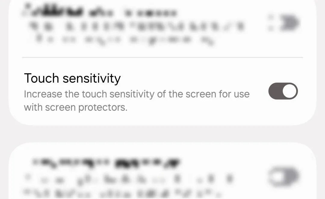 Bật Độ nhạy cảm ứng trên điện thoại Samsung