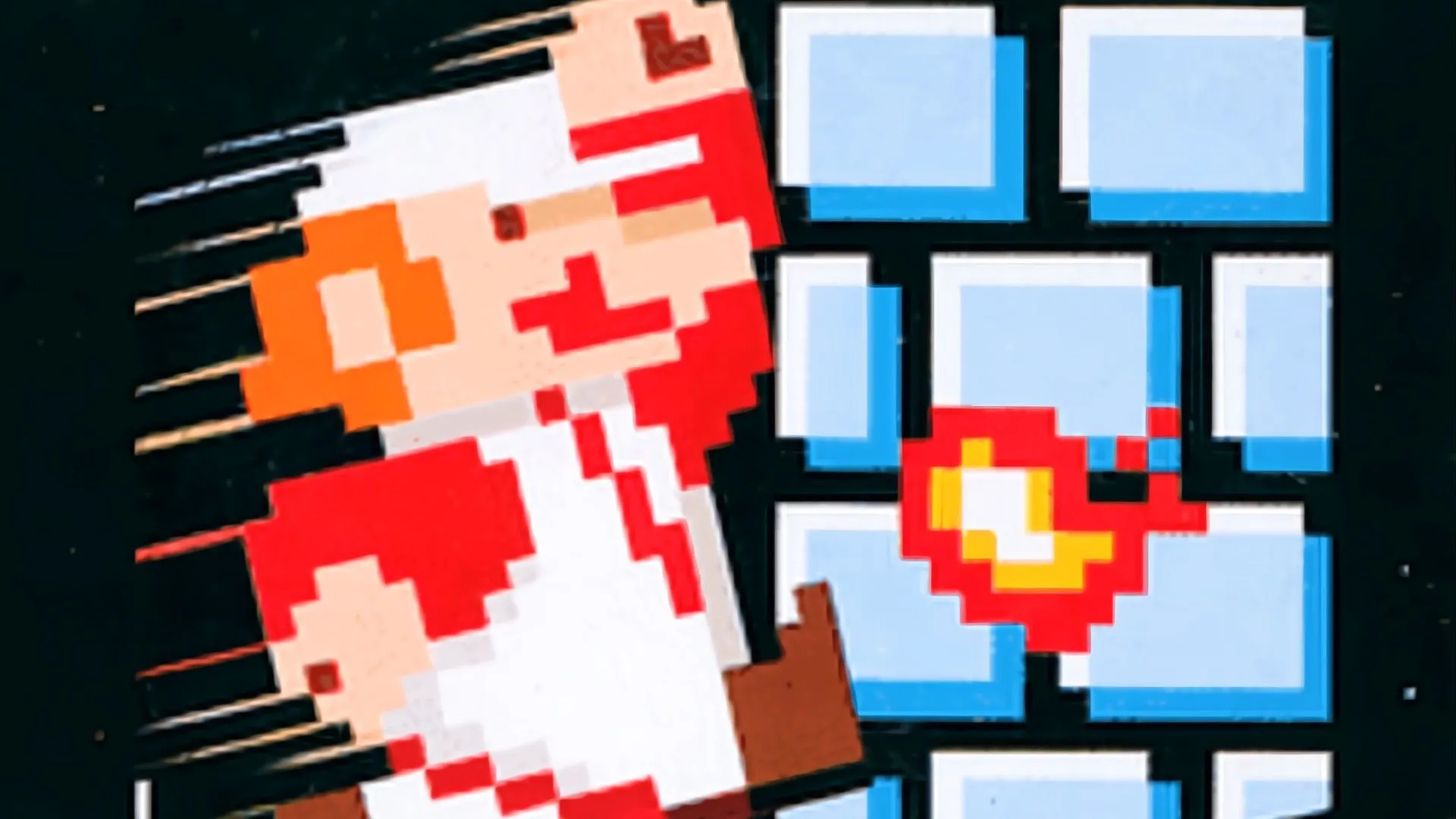 Bìa game Super Mario Bros. với Mario đang nhảy