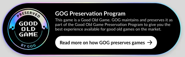 Biểu tượng GOG Preservation Program trên trang cửa hàng