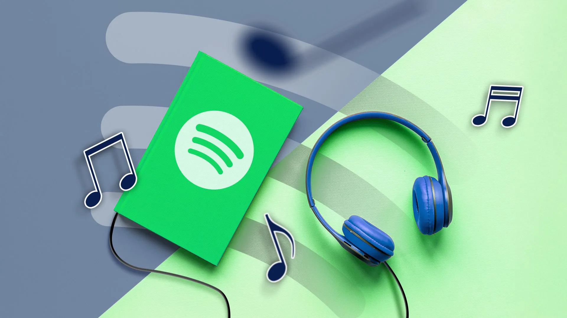 Biểu tượng sách nói trên điện thoại thông minh, minh họa tính năng mới của Spotify cho phép chia sẻ sách nói với gói Family.