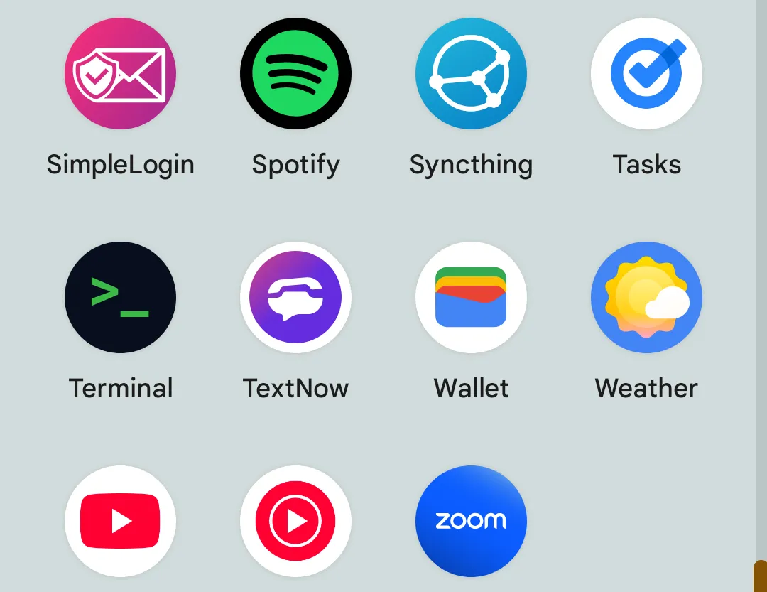 Biểu tượng ứng dụng Linux Terminal trên ngăn kéo ứng dụng của Android sau khi cài đặt thành công, sẵn sàng để sử dụng.