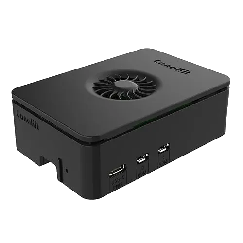 Bộ khởi động CanaKit Raspberry Pi 5 Starter Kit Pro, một giải pháp chơi game retro dựa trên phần mềm giả lập.