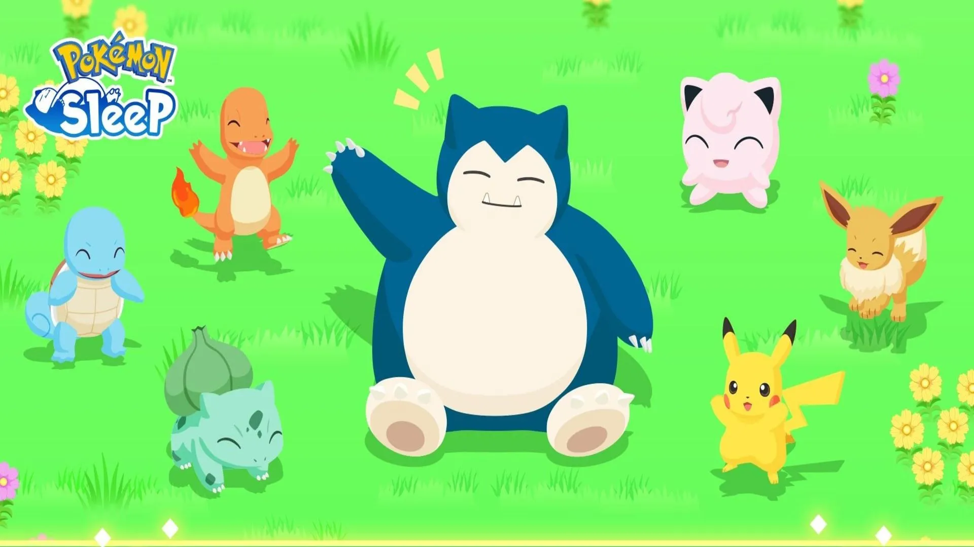 Các Pokémon vẫy chào trong giao diện buổi sáng của Pokémon Sleep, biểu tượng cho thói quen mới giúp người dùng khởi đầu ngày mới tích cực.
