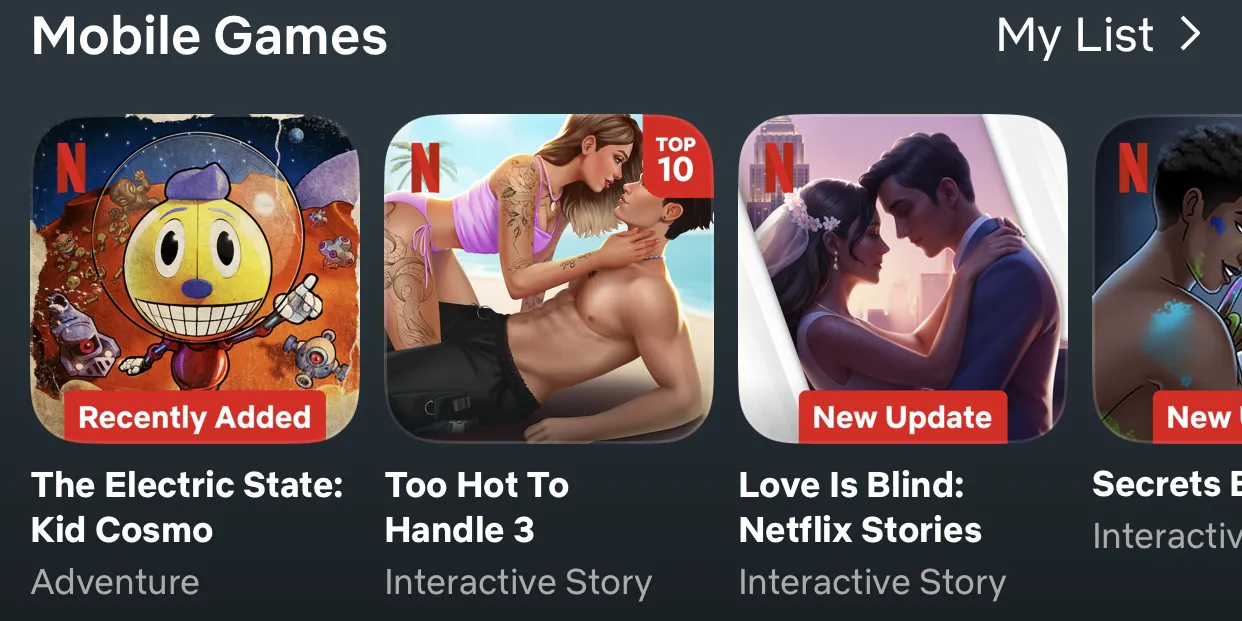 Danh sách các tựa game chuyển thể từ phim và chương trình truyền hình nổi tiếng của Netflix trên iPhone.