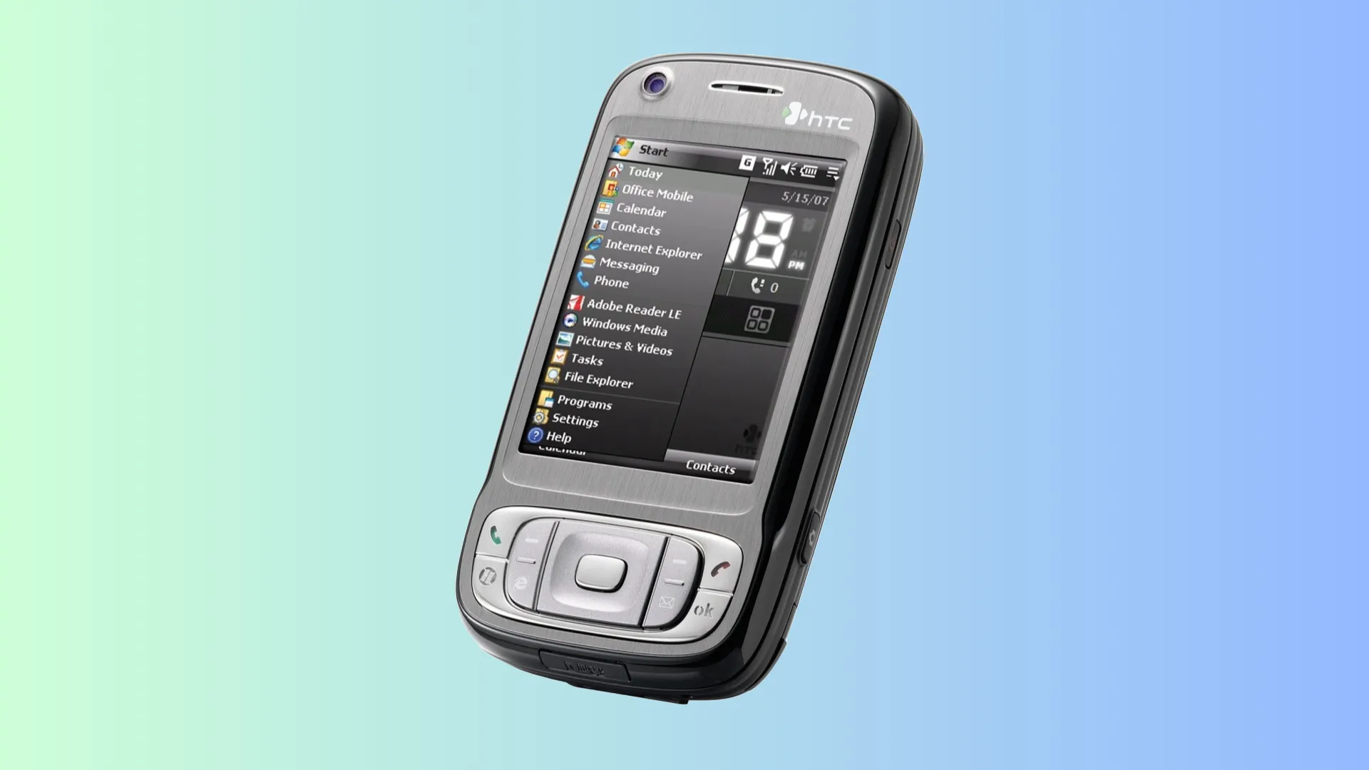 Điện thoại HTC TyTN II với bàn phím QWERTY trượt và màn hình lớn