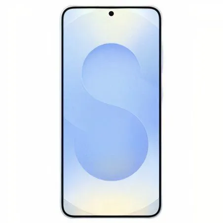 Điện thoại Samsung Galaxy S25 màu bạc/xám với màn hình hiển thị sống động
