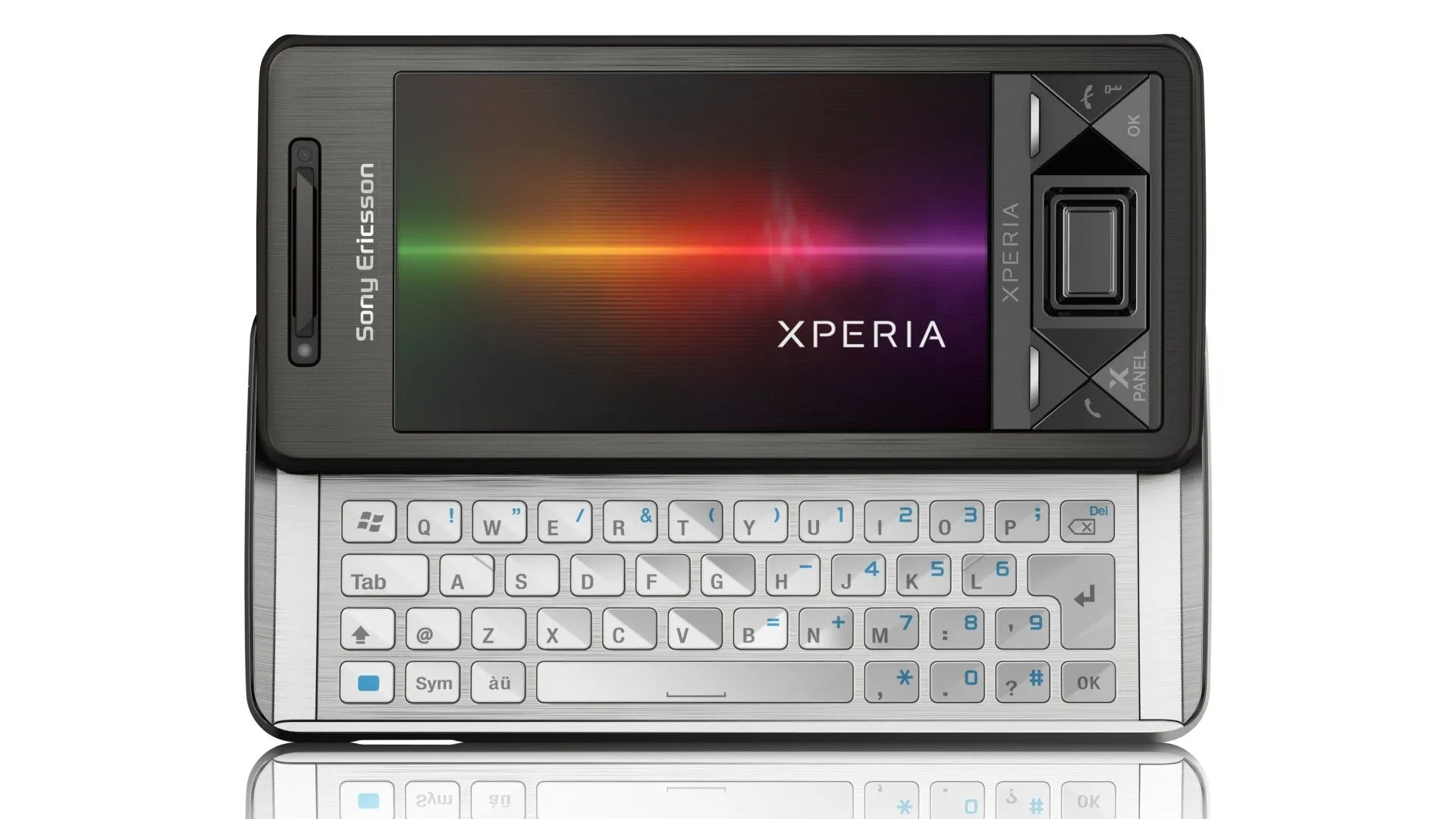 Điện thoại Sony Ericsson Xperia X1 với màn hình rộng và bàn phím trượt