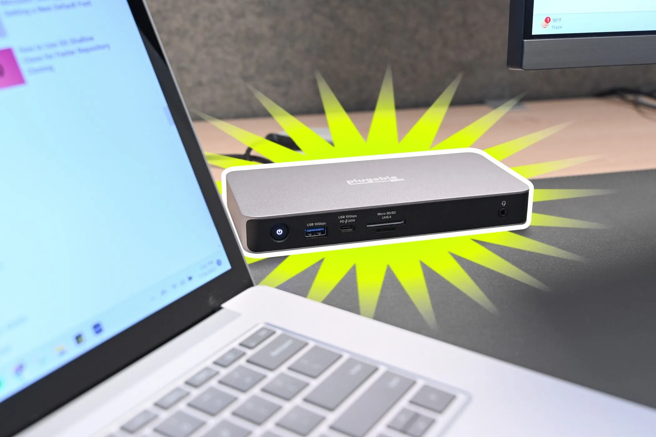 Docking station Plugable USB4 Dual HDMI kết nối MacBook với màn hình và thiết bị ngoại vi