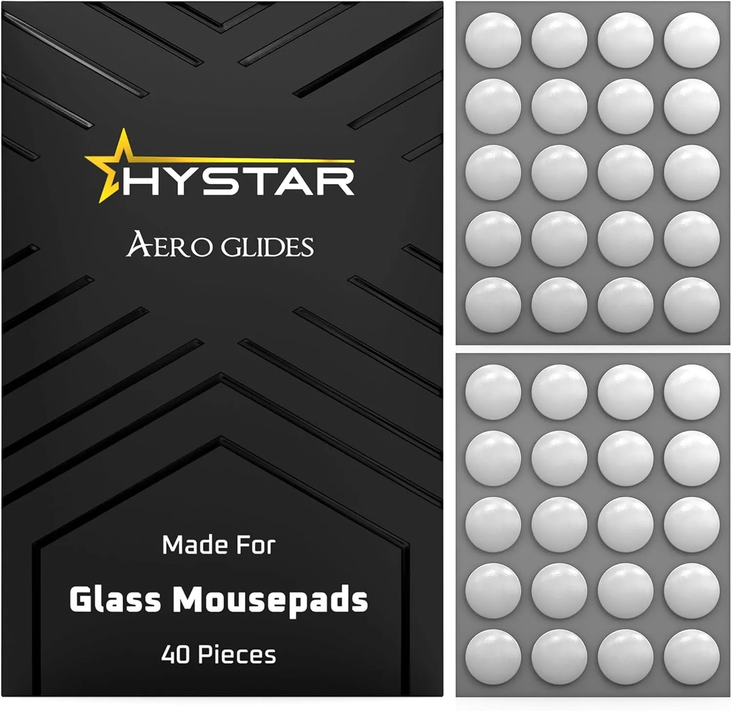 Feet chuột Hystar Aero Glides hình chấm tròn làm từ PTFE nguyên chất.