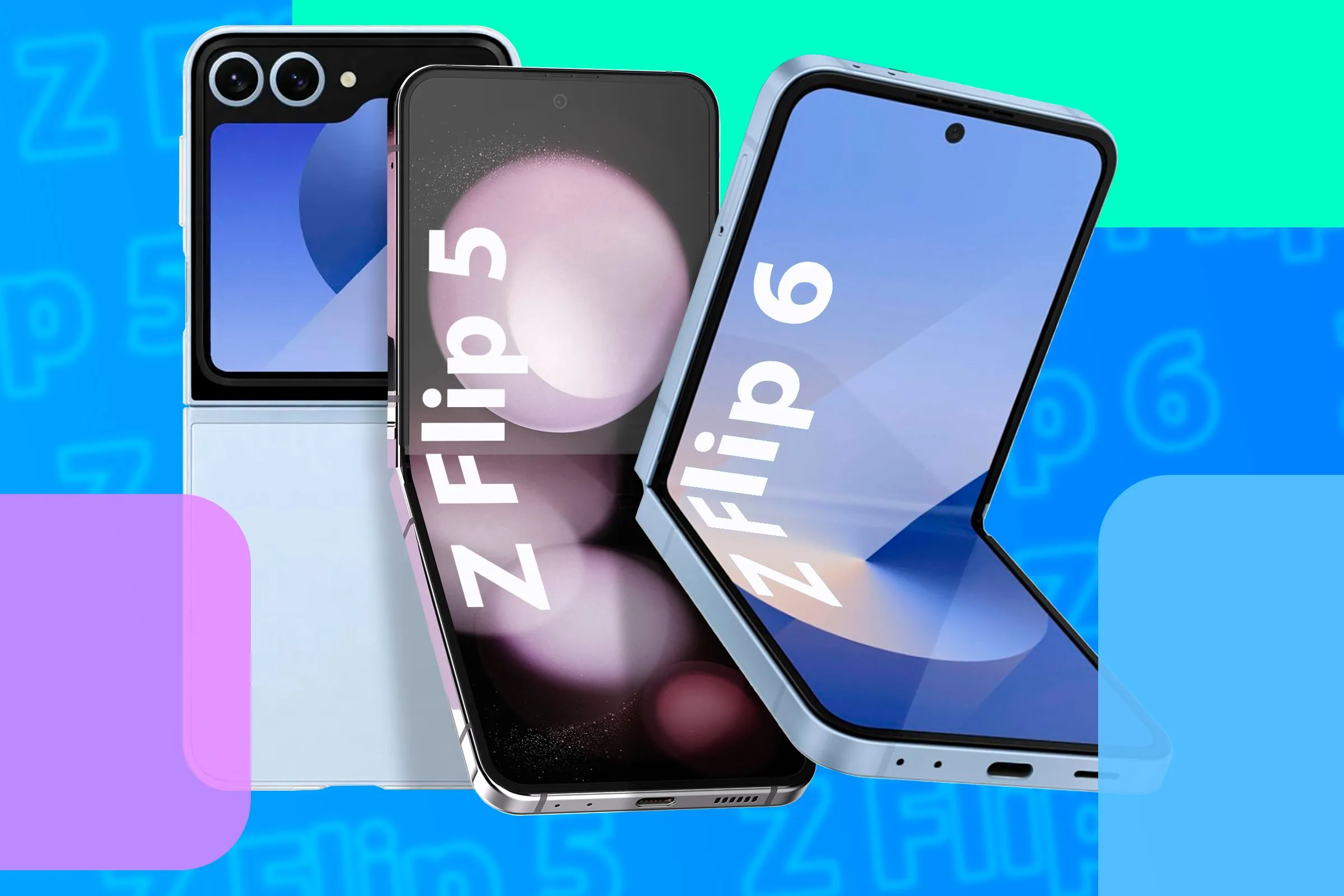 Galaxy Z Flip 5 bên cạnh Galaxy Z Flip 6