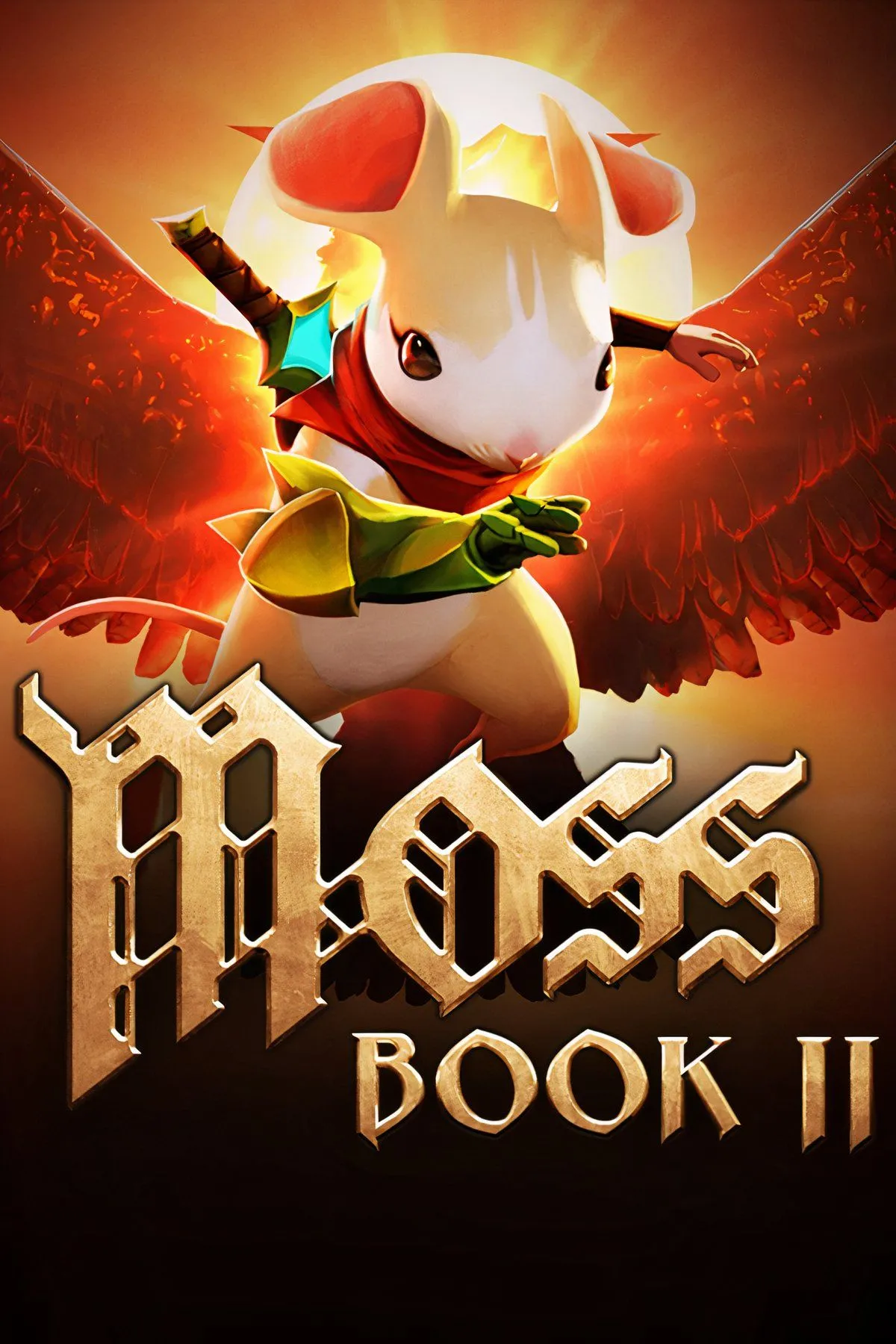 Giao diện của Moss Book II với nhân vật Quill nhỏ bé trên một nền tảng đá, minh họa gameplay góc nhìn thứ ba độc đáo.