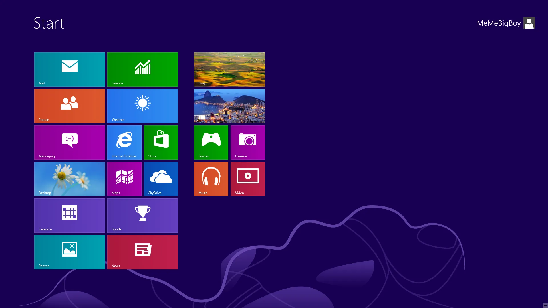 Giao diện Metro UI của Windows 8 với thiết kế phẳng và các ô Live Tile.