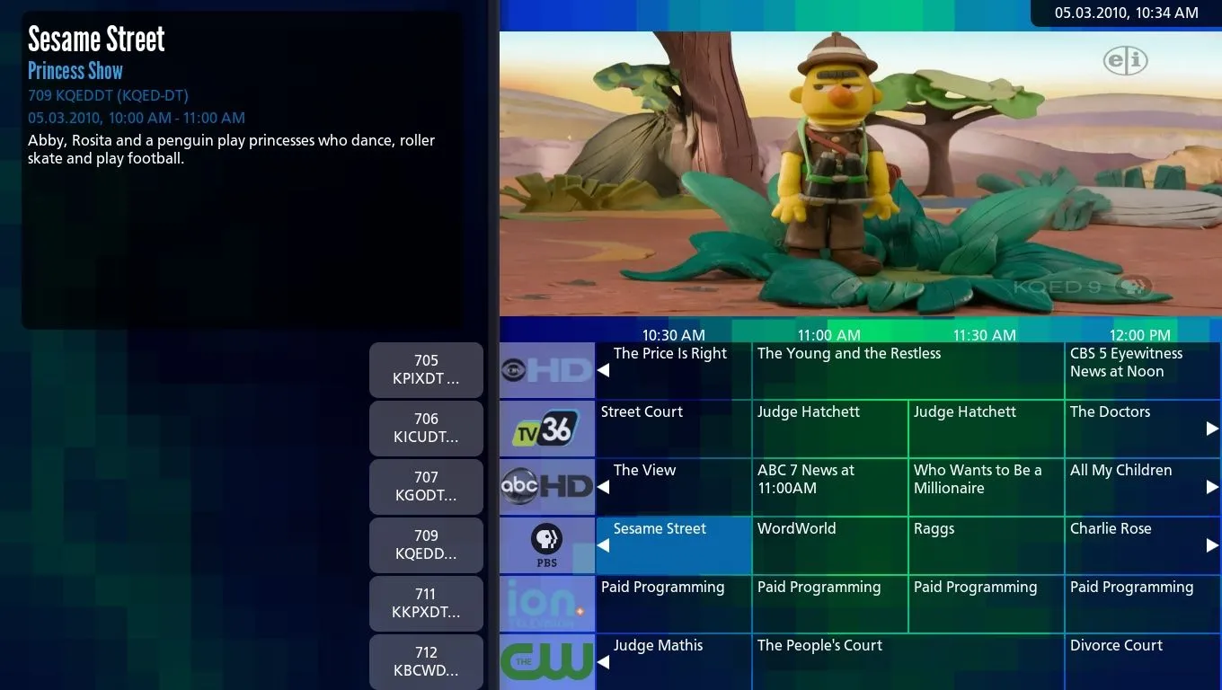 Giao diện MythTV hiển thị các chức năng PVR, cho phép ghi và quản lý chương trình truyền hình.