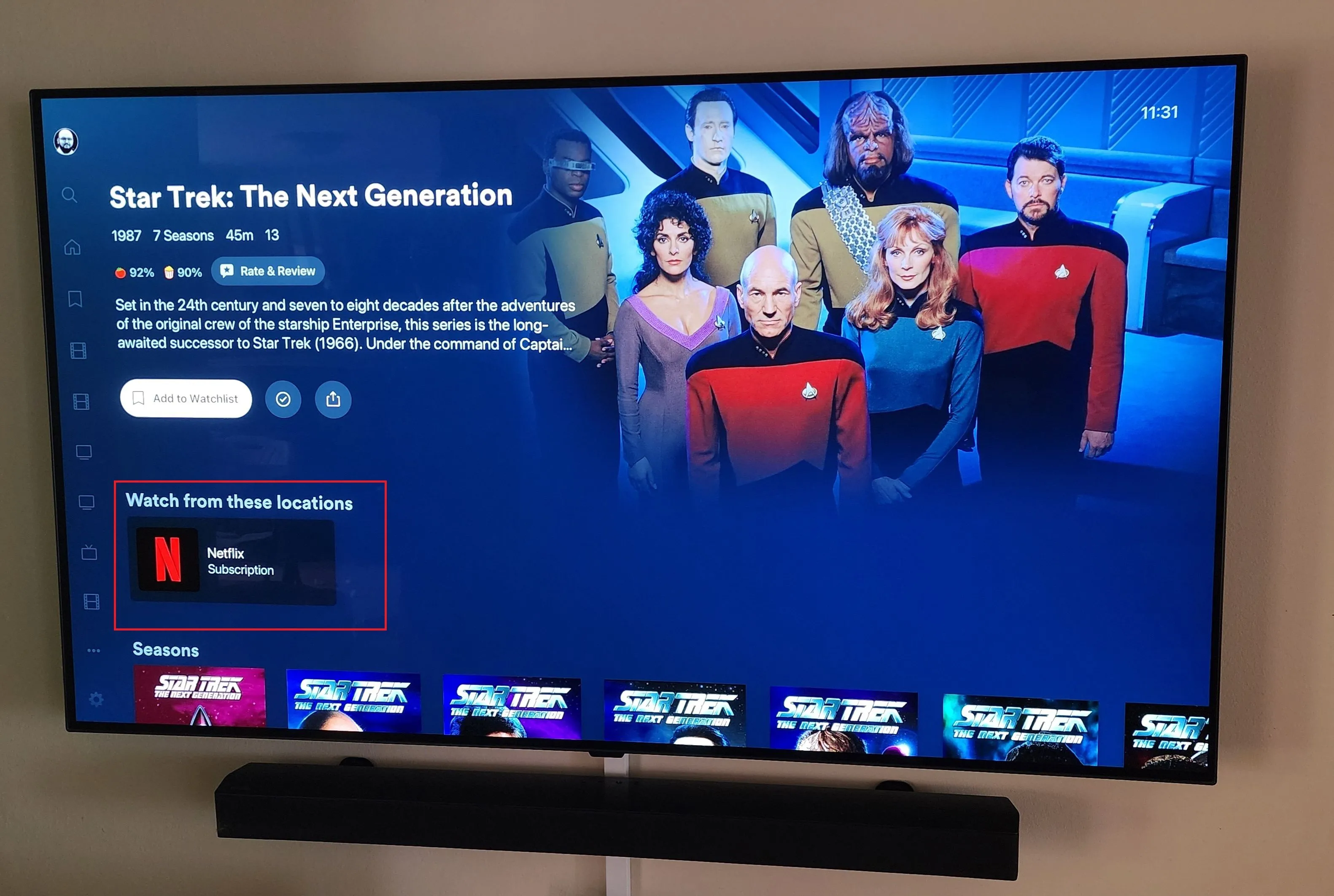 Giao diện tìm kiếm của Plex hiển thị các nút điều hướng đến dịch vụ Netflix, cho thấy sự tích hợp nhiều nền tảng