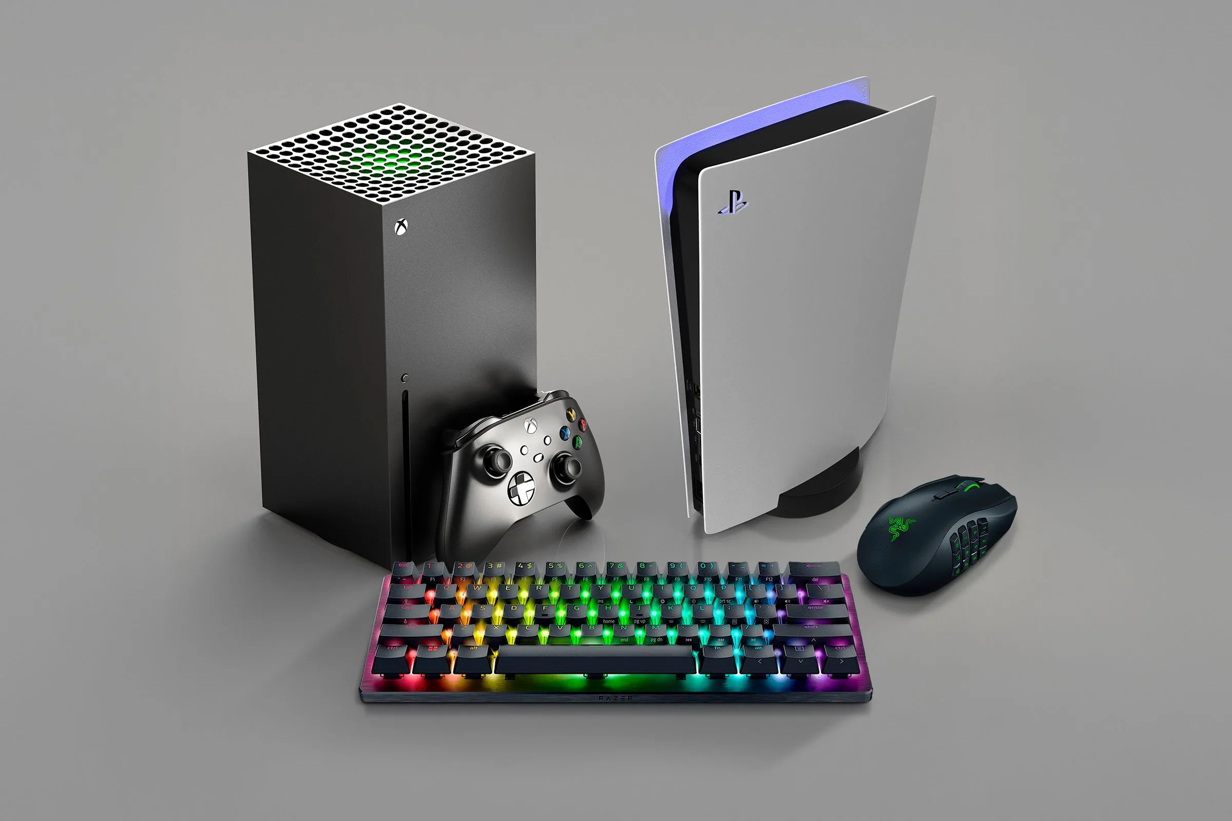 Hai console game Xbox và PlayStation, đại diện cho các nền tảng có hệ thống thành tựu