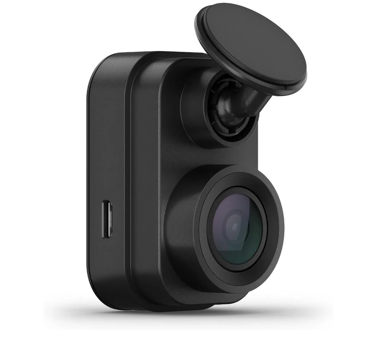 Hình ảnh một chiếc camera hành trình nhỏ gọn, được thiết kế để gắn trên kính chắn gió.